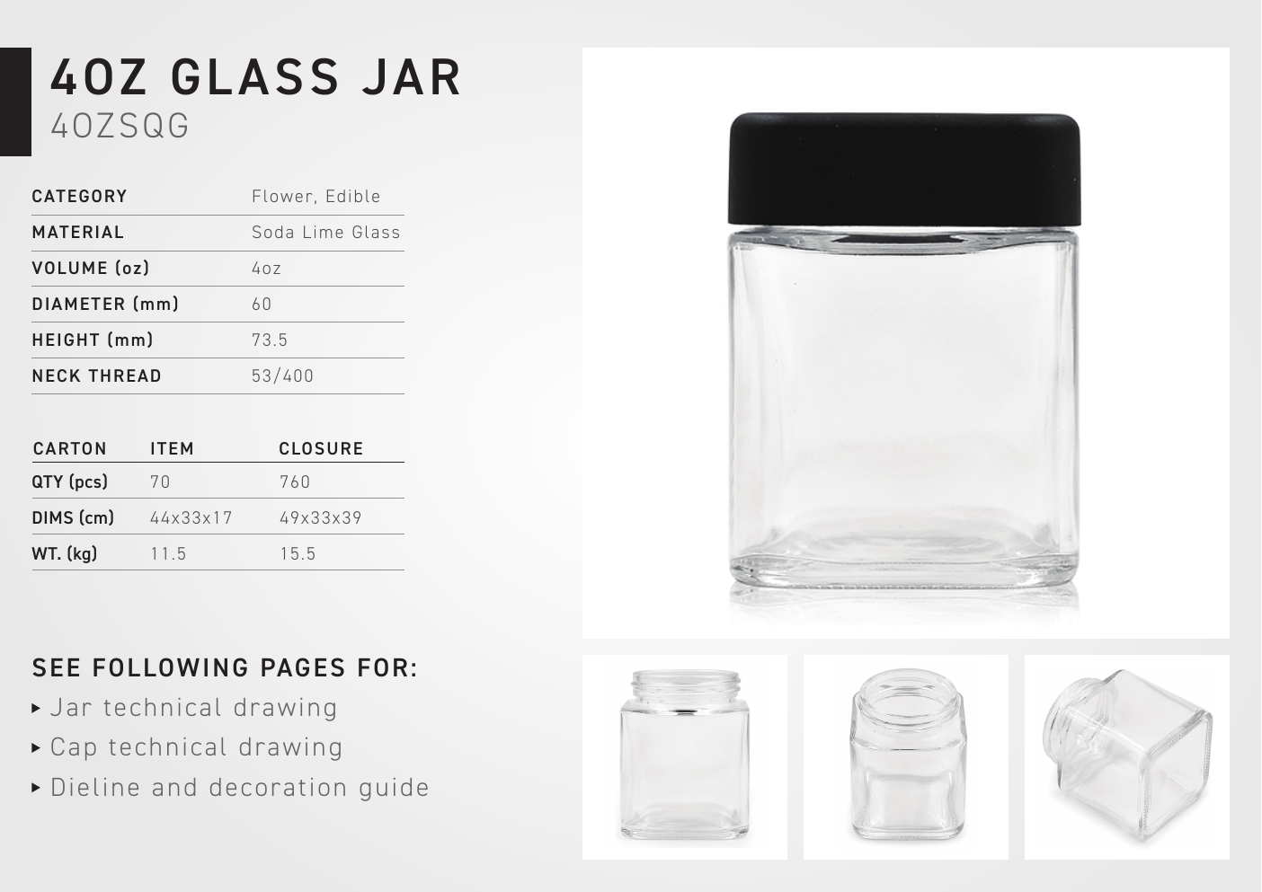 4oz Square Flower Jar PDF preview